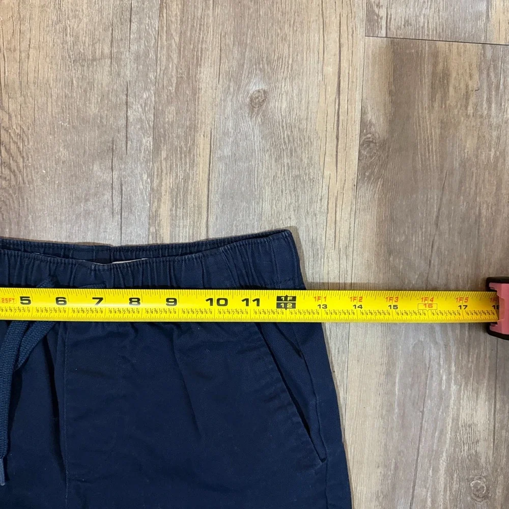 Old Navy Pull On Pants Boys L 10-12 Navy Blue Drawstring Waist Straight Fit‎